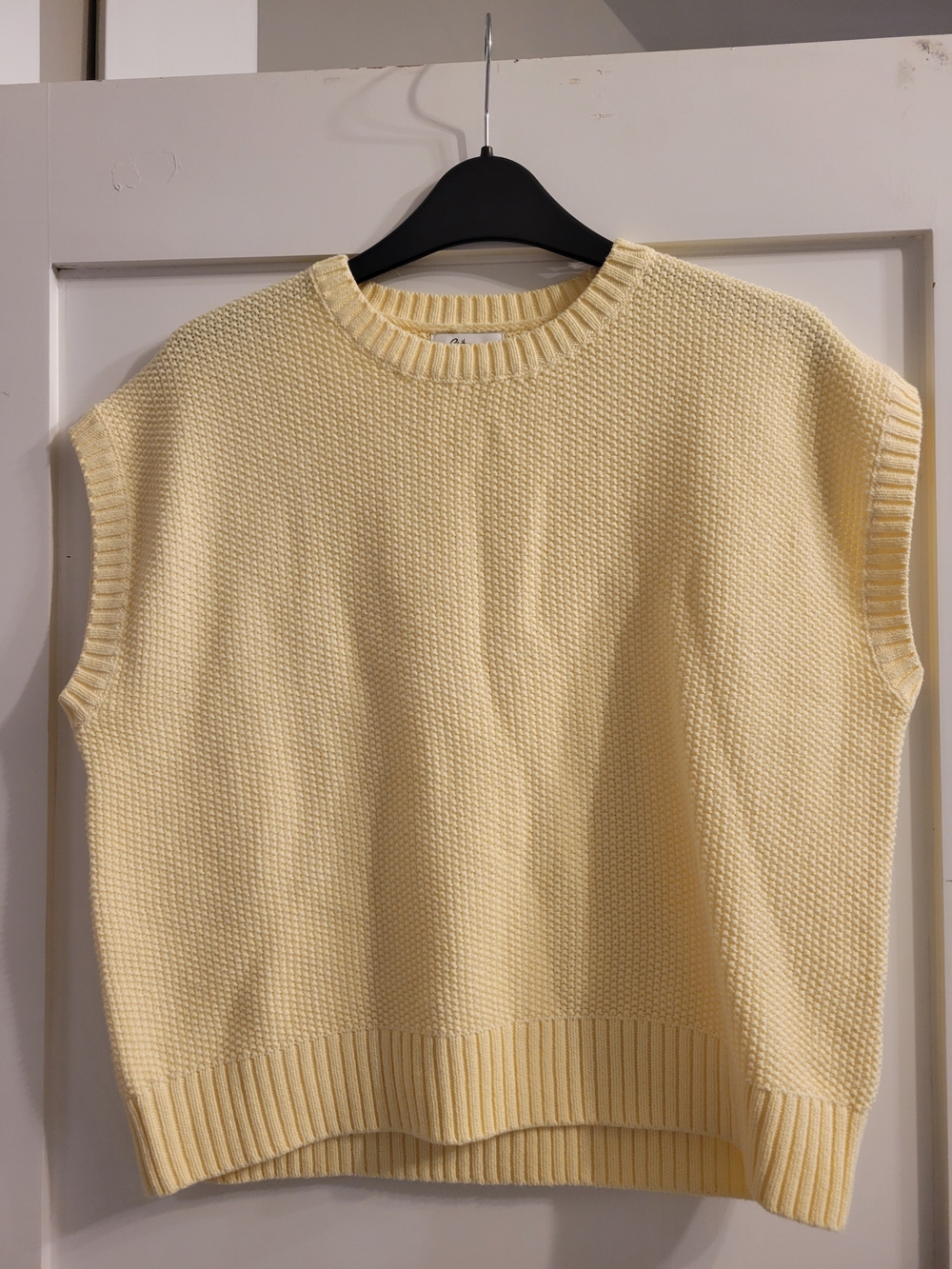 Butter Yellow Knit Sleeveless Sweater